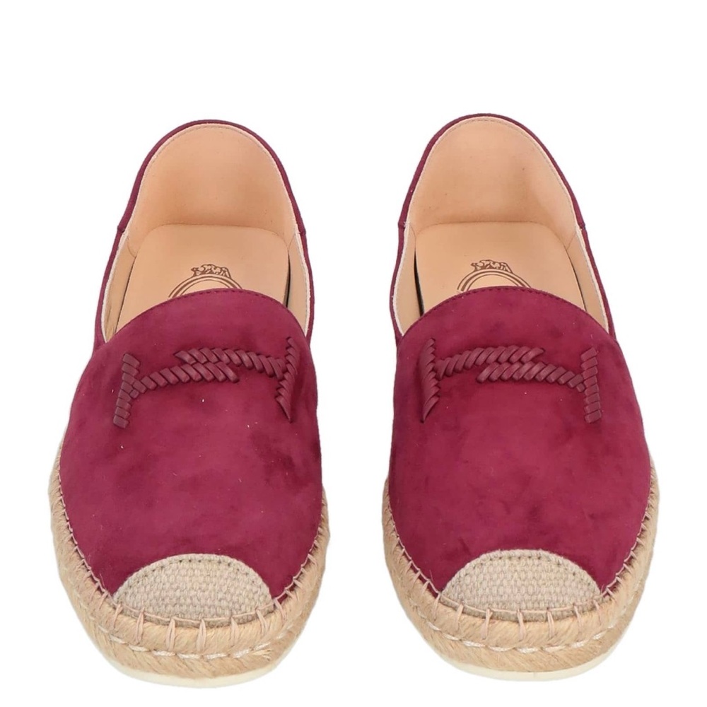 Tod's Burgundy Red Flats - Espadrilles